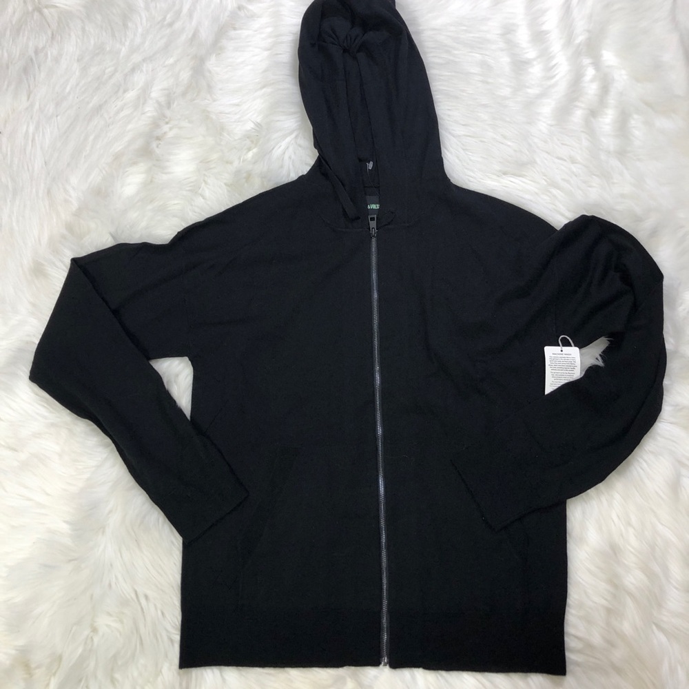 NWT Zadig & Voltaire Zip Wool Hoodie Cardigan - Picture 5 of 7